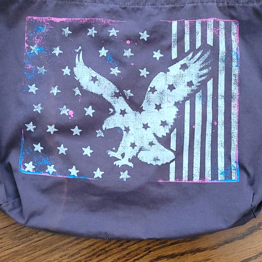 American Eagle Gray Shoulder or Crossbody Bag - Cloth - Picture 2 of 6